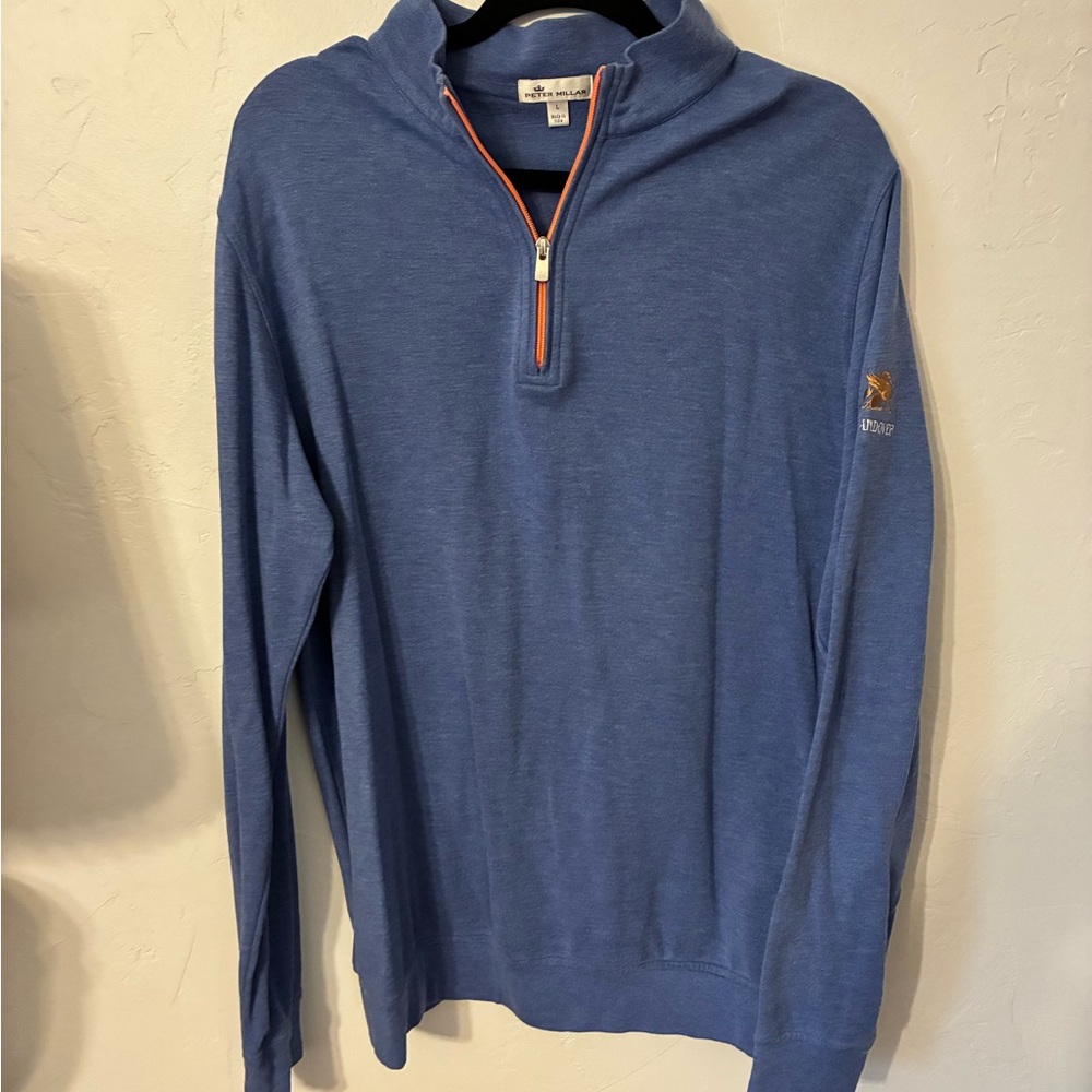 Peter Millar Blue Zip-Up Sweater